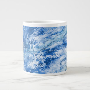 Grande Tasse Arrière - plan en marbre bleu Abstrait