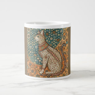 Grande Tasse Art de design de motif de chat antique et vintage