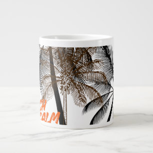 Grande Tasse Art de motivation avec palmier – Entièrement perso