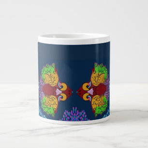 Grande Tasse Art de poisson abstrait en écriture thaïe Mug gé