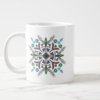 Art floral bohémien de mandala moderne