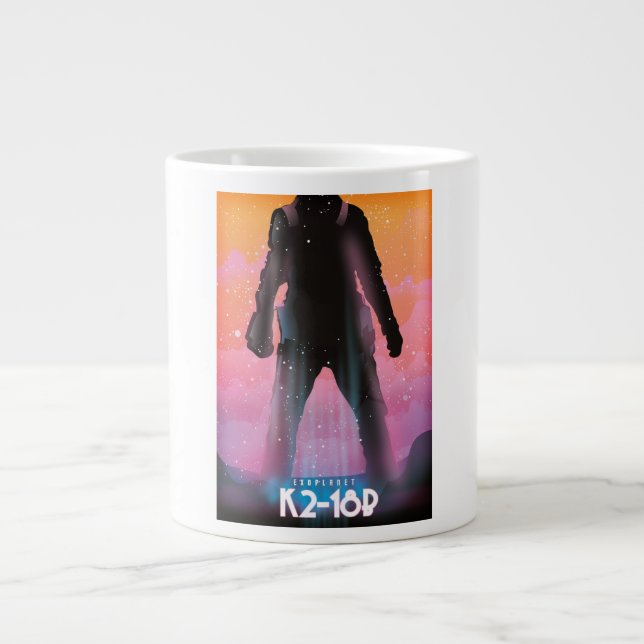 Grande Tasse Art spatial exoplanète K2-18b (Devant)