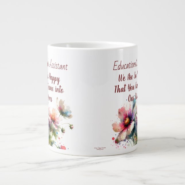 Grande Tasse Assistant pédagogique Floral Design Spécial Mug (Devant)