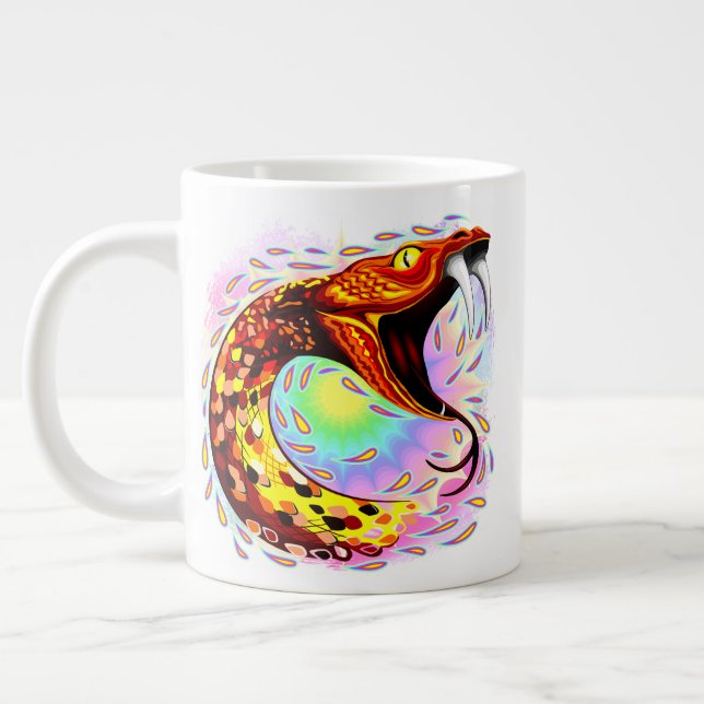Grande Tasse Attaque de serpent Psychedelic Surreal Art (Gauche)