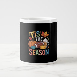 Grande Tasse Automne Football Automne Citrouille Lover café
