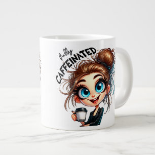 Grande Tasse Avant et après la caféine - Grumpy sarcastique