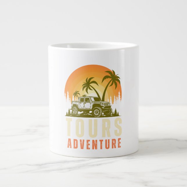 Grande Tasse Aventure attend, drôle de camping, idée de camping (Devant)