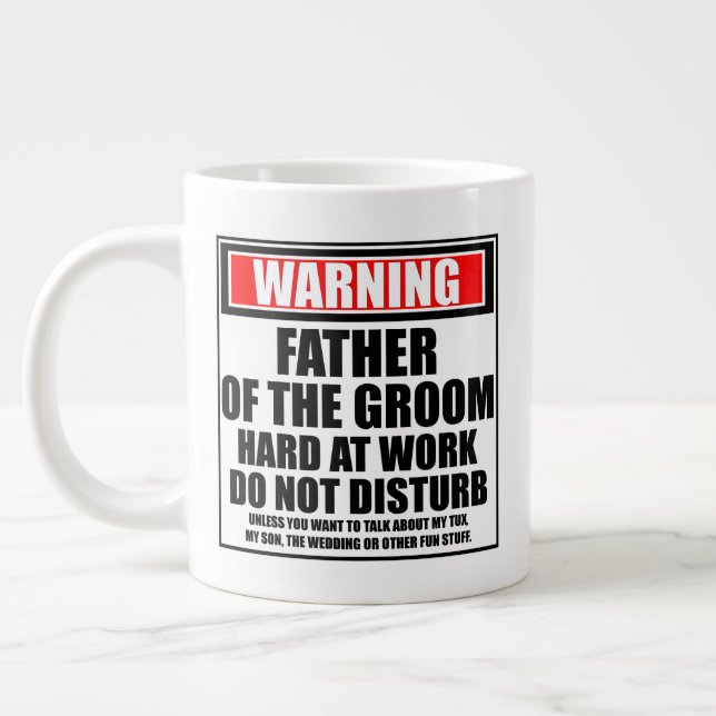 Grande Tasse Avertissement au père du marié qui travaille dur (Gauche)