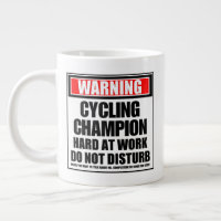 Avertissement Champion Cycliste Dur Au Travail
