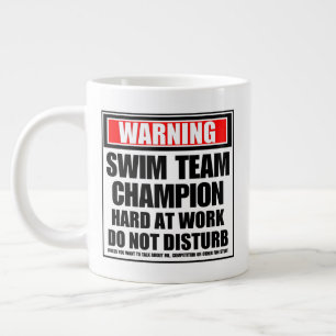 Grande Tasse Avertissement Champion de l'équipe de natation dur