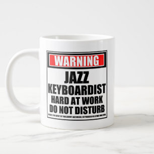 Grande Tasse Avertissement Clavier Jazz Dur Au Travail