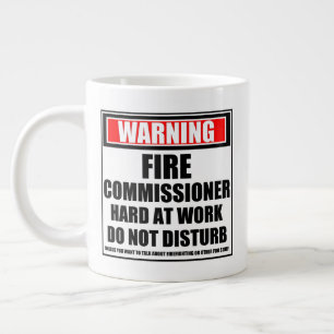 Grande Tasse Avertissement Commissaire Aux Incendies Dur Au Tra