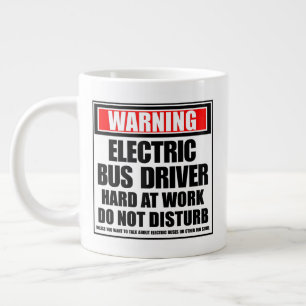 Grande Tasse Avertissement Conducteur De Bus Électrique Dur Au