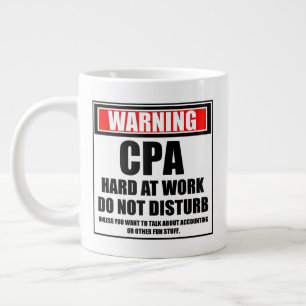 Grande Tasse Avertissement CPA Dur Au Travail Ne Dérangez Pas