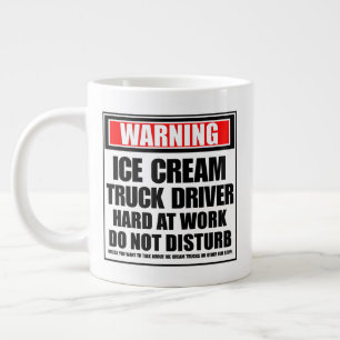 Grande Tasse Avertissement Crème de glace Conducteur de camion