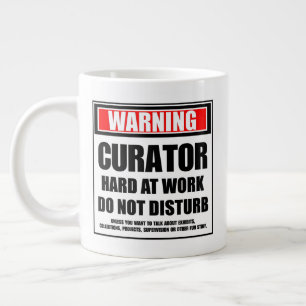 Grande Tasse Avertissement Curateur Dur Au Travail Ne Distourbe