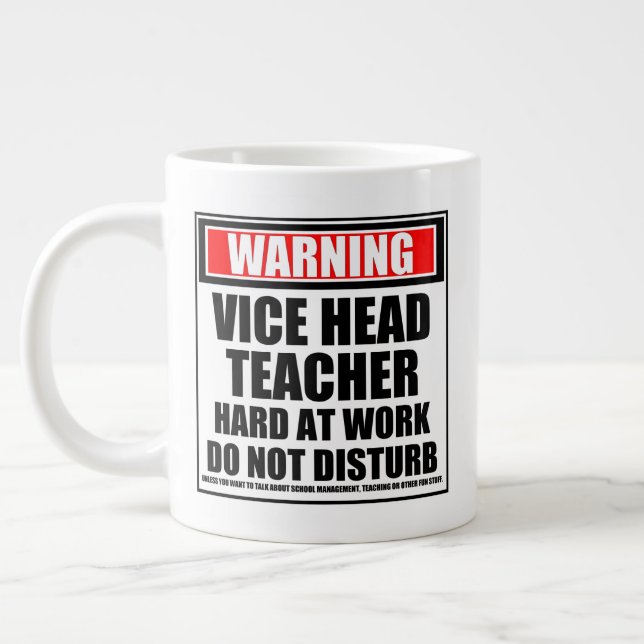 Grande Tasse Avertissement Directeur de l'enseignant dur au tra (Gauche)