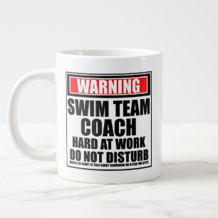 Grande Tasse Avertissement Équipe de natation Entraînement dur 