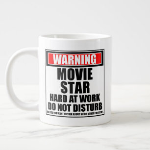 Grande Tasse Avertissement Étoile De Film Dur Au Travail Ne Dér