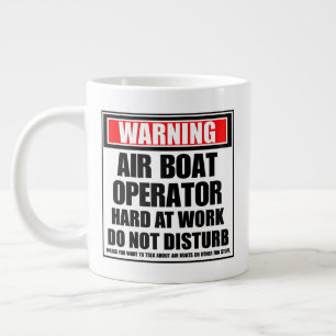 Grande Tasse Avertissement Exploitant De Bateau Aérien Dur Au T