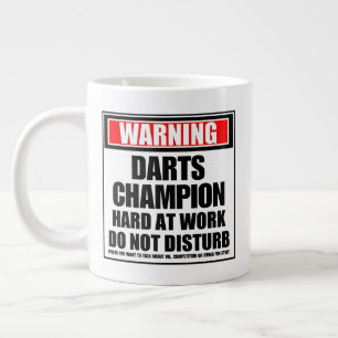 Grande Tasse Avertissement fléchettes Champion Dur Au Travail N