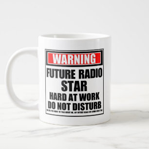 Grande Tasse Avertissement Futur Radio Star Dur Au Travail