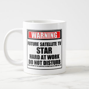 Grande Tasse Avertissement Futur Satellite TV Star dur au trava