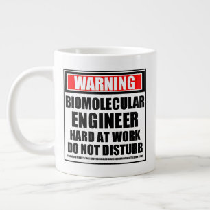 Grande Tasse Avertissement Ingénieur Biomoléculaire Dur Au Trav