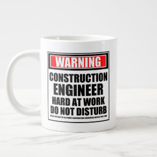 Grande Tasse Avertissement Ingénieur de construction dur au tra