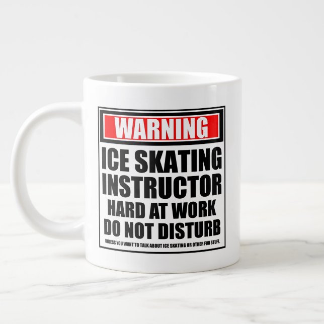Grande Tasse Avertissement Instructeur De Patinage Sur Glace Du (Gauche)