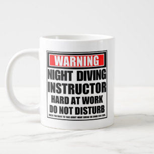 Grande Tasse Avertissement Instructeur De Plongée De Nuit Dur A