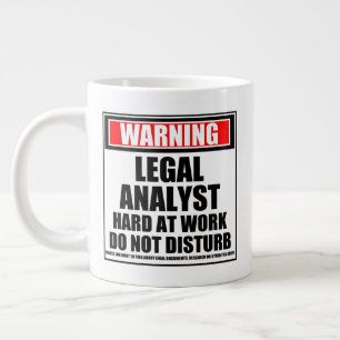 Grande Tasse Avertissement L'Analyste Juridique Dur Au Travail