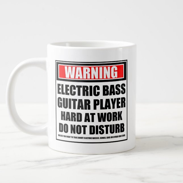Grande Tasse Avertissement Lecteur de basse électrique dur au t (Gauche)