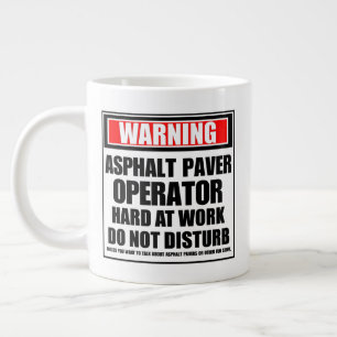 Grande Tasse Avertissement Opérateur de casserole d'asphalte du