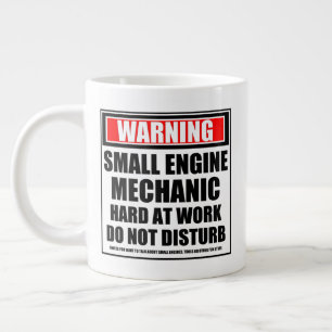 Grande Tasse Avertissement Petit Moteur Mécanique Dur Au Travai