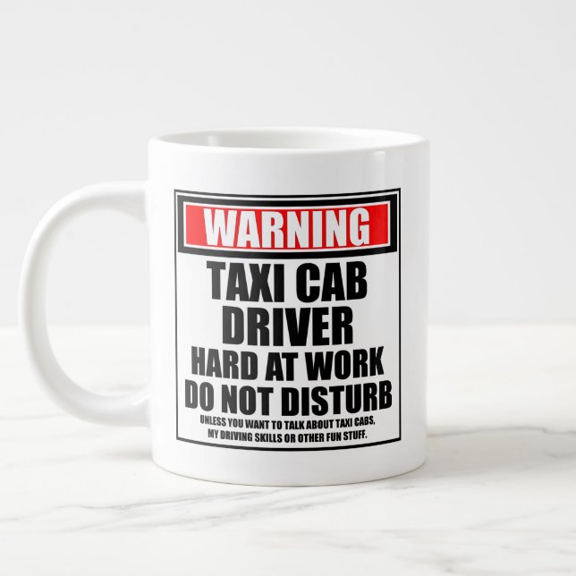Grande Tasse Avertissement Taxi Conducteur De Cabine Dur Au Tra (Gauche)