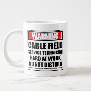 Grande Tasse Avertissement Technicien de service sur site par c