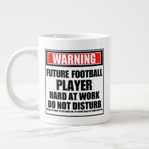 Grande Tasse Avertissement Un Joueur De Football Futur Au Trava