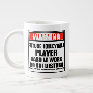 Grande Tasse Avertissement Un Joueur De Volley-ball Futur Au Tr