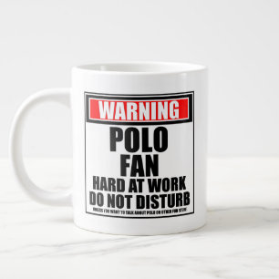 Grande Tasse Avertissement Ventilateur Polo Dur Au Travail Ne D