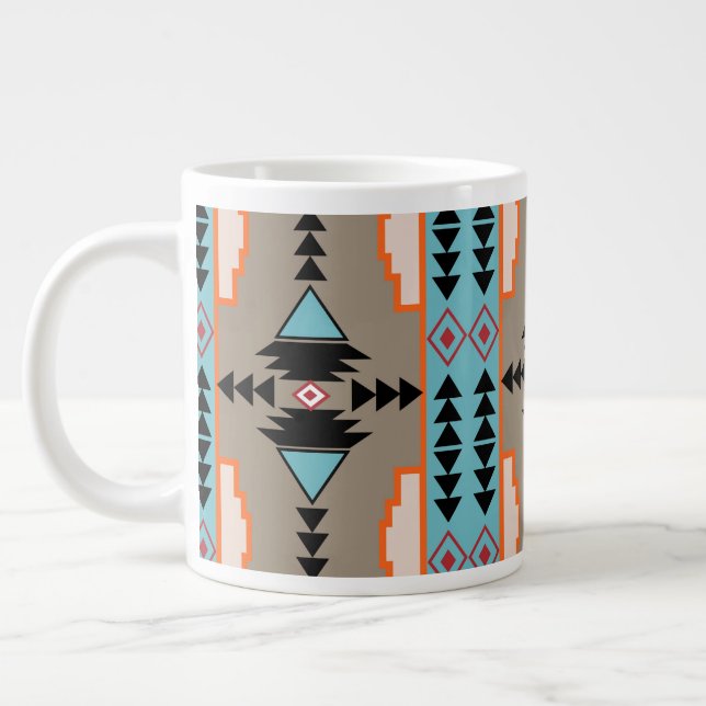 Grande Tasse Aztec Tribal Géométrique (Gauche)