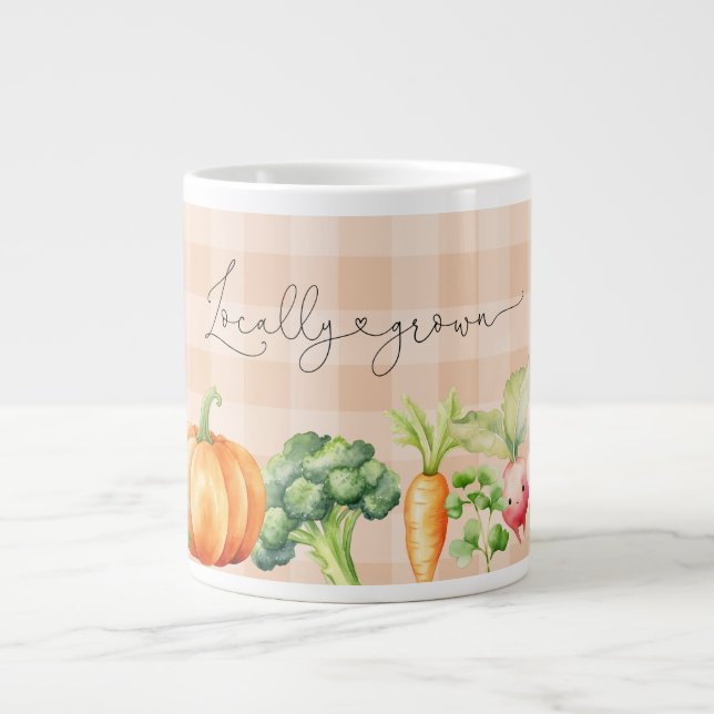Grande Tasse Baby shower citrouille d'automne cultivé localemen (Devant)