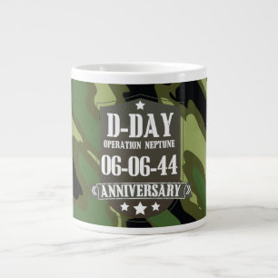 Grande Tasse Badge du Jour J avec camouflage