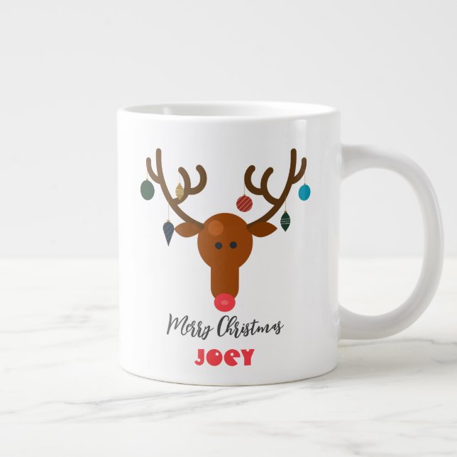 Grande Tasse Bal de Noël de Reindeer Whimser (Droite)