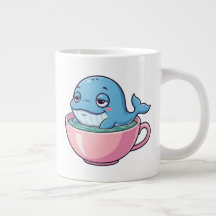 Baleine mignonne dans un Tea up