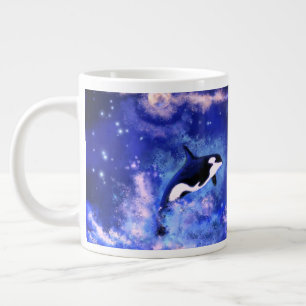 Grande Tasse Baleines tueuses sur la boue de Pleine lune