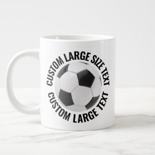 Grande Tasse Balle de Football Personnalisée avec Texte de Gran