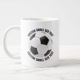 Grande Tasse Balle de football personnalisée avec texte de peti