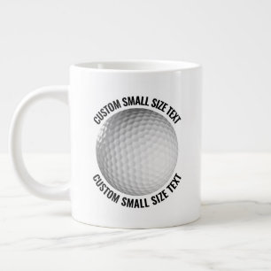 Grande Tasse Balle de tennis personnalisée avec texte de petite