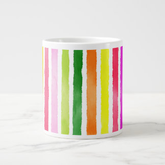 Grande Tasse Bandes arc-en-ciel dessinées à la main